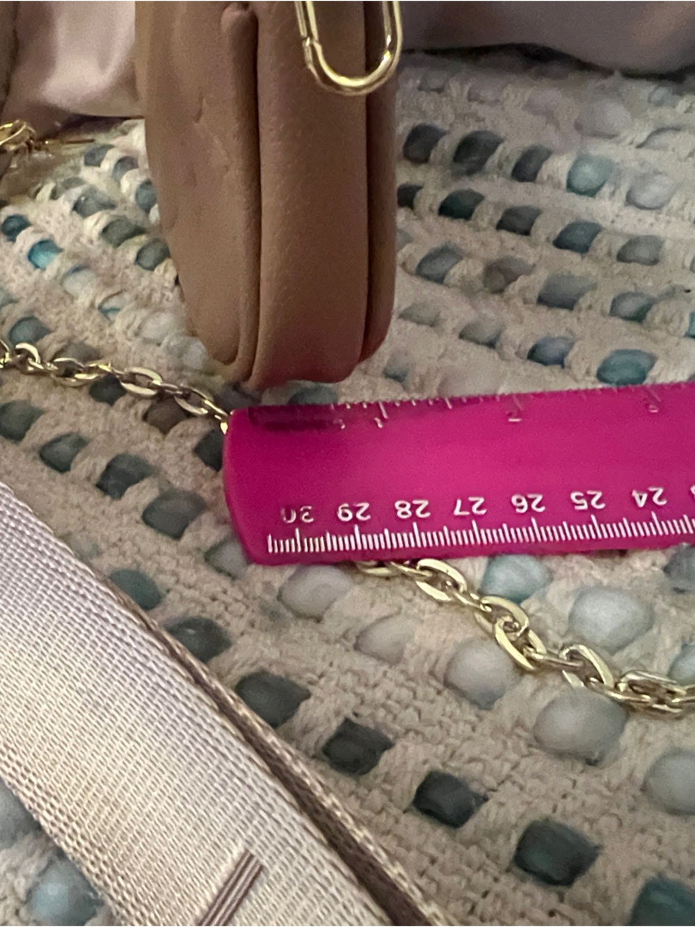 INSPIRED Tan Monogram Embossed Multi Pochette Bag with Gold Hardware - Picture 6 of 12